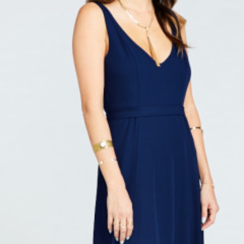 Show Me Your Mumu Long Navy Bridesmaid Dress, S